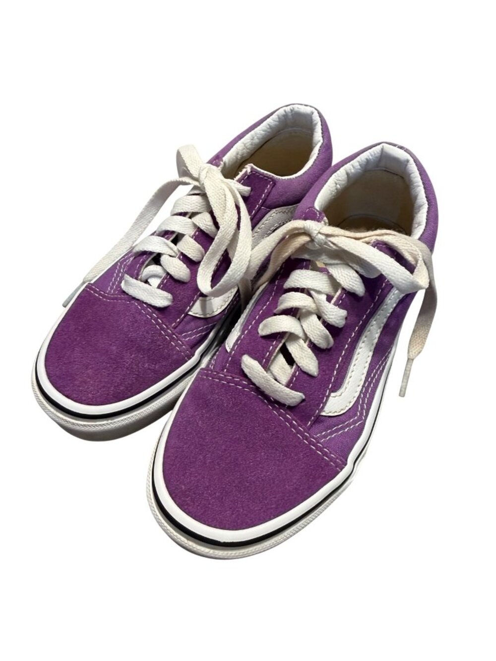 SIZE 1.5 Kids Youth Vans Old Skool Purple Suede Leather Classic Sneakers